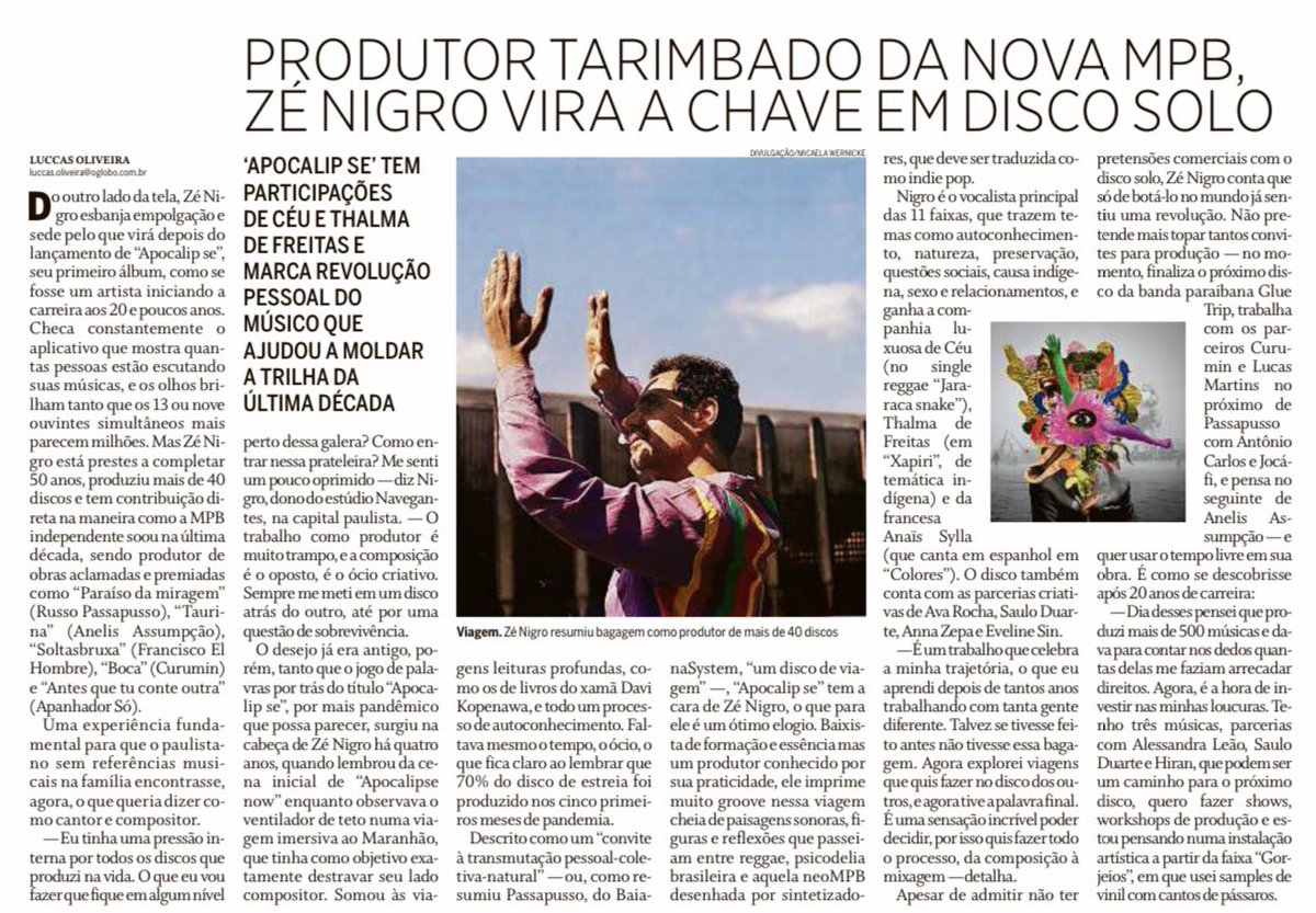 prabebel's tweet photo. @zenigro 
com @luccasoliveira 
no @JornalOGlobo 
APOCALIP SE

https://t.co/UV5EQnbbYD https://t.co/KD2E4y2twR