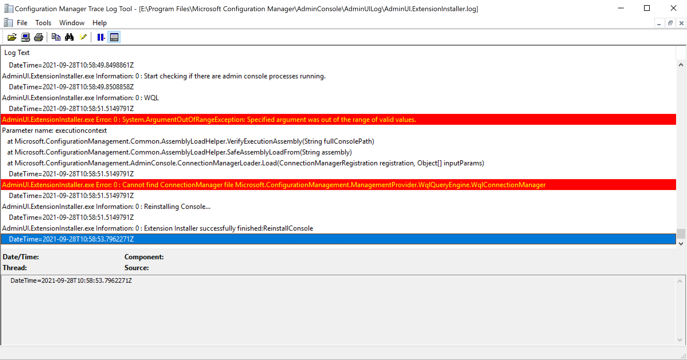  Known Issue ConfigMgr Technical Preview 2109