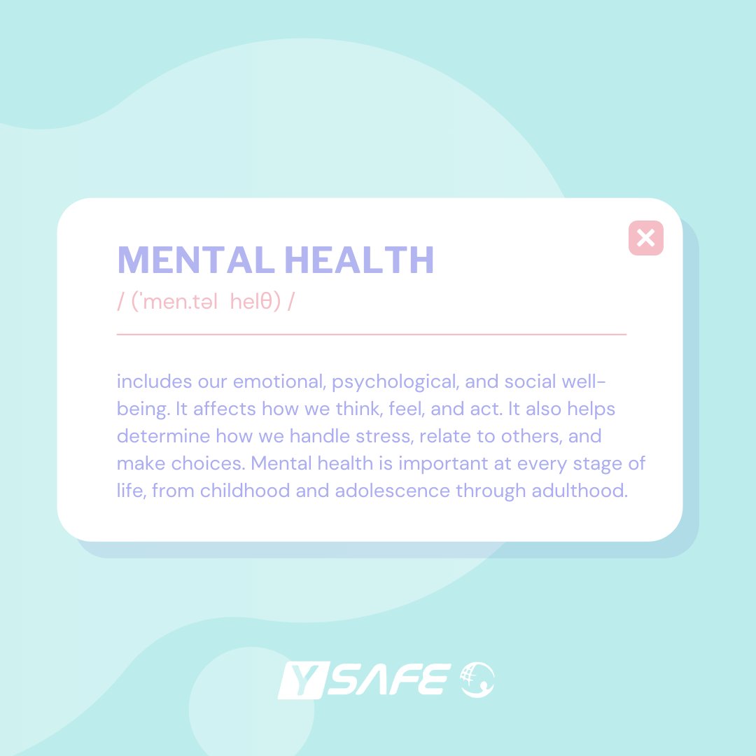 #MentalHealth includes our emotional, psychological, and social well-being. 

☁️ It affects how we think, feel, and act. It also helps determine how we handle stress, relate to others, and make choices. 

Source: mentalhealth.gov