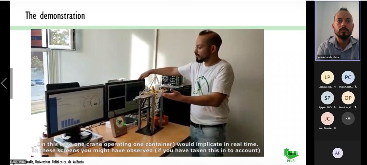 The moment has come!!🙀 Our <a href="/iglaub_IT/">Ignacio Lacalle</a> has performed a #showcase of #realtime🔁 #PEI Port Environmental Index 🍃using a #scaleModel🚢 of a maritime port!⚓️ Check it out in our channels soon 🔜