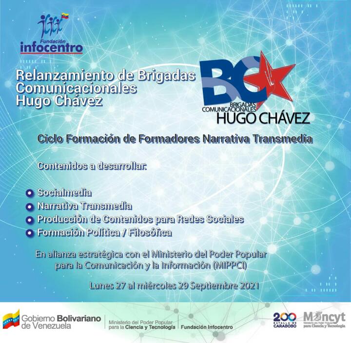 LuisinfoVe's tweet photo. Feliz día las Brigadas Comunicacional Hugo Chávez es nuestro pueblo comunicador #ComunicarEsVencer #Infocentros https://t.co/89pQBwcWzO