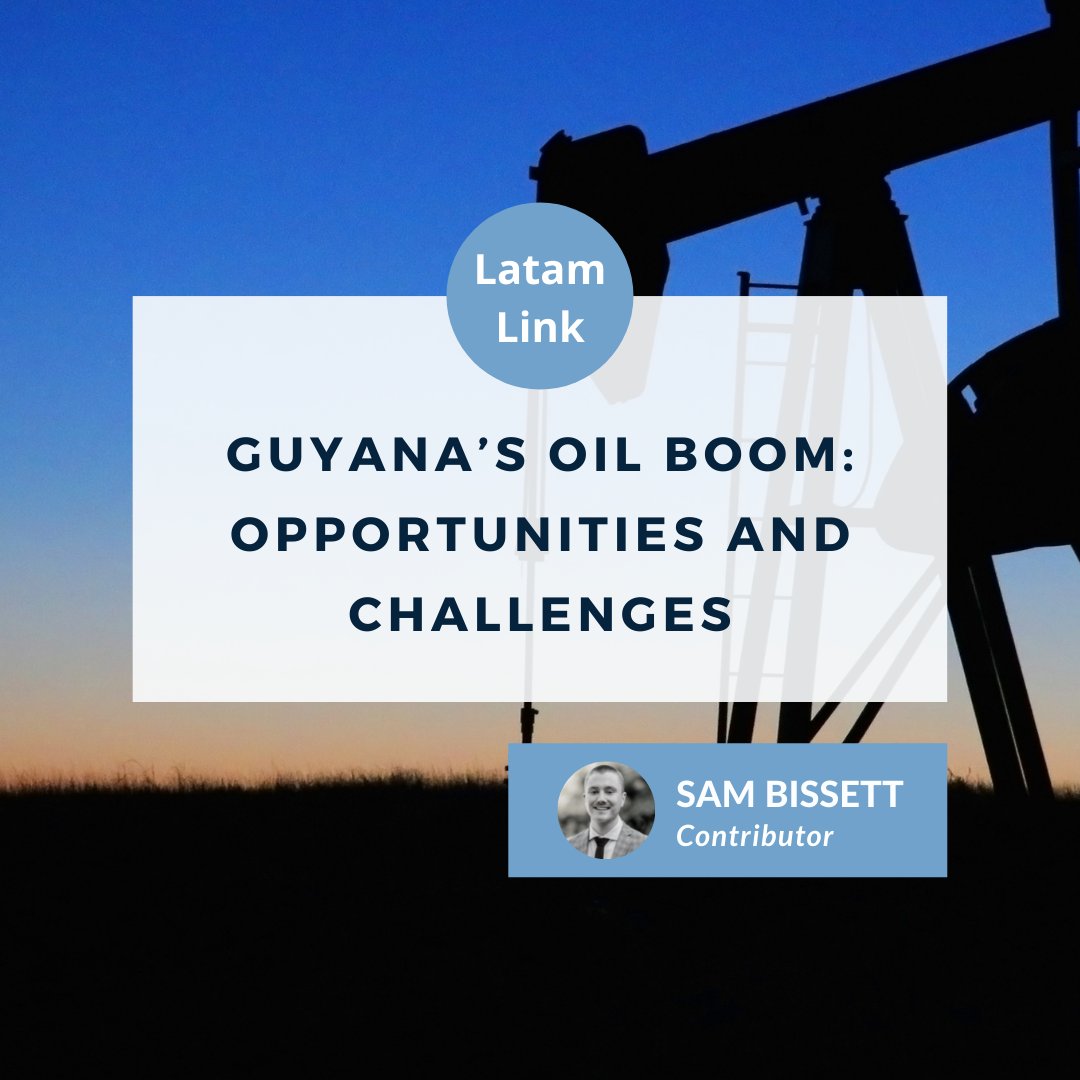The discovery of #oil off the coasts of #Guyana, one of the poorest countries in the region, was deemed an economic saviour.

But can Guyana deal with the destabilising effects of its resource wealth?

➡ Read the full blog post by <a href="/SamBissett/">Sam Bissett</a>:  bit.ly/Guyana-Oil-Boom