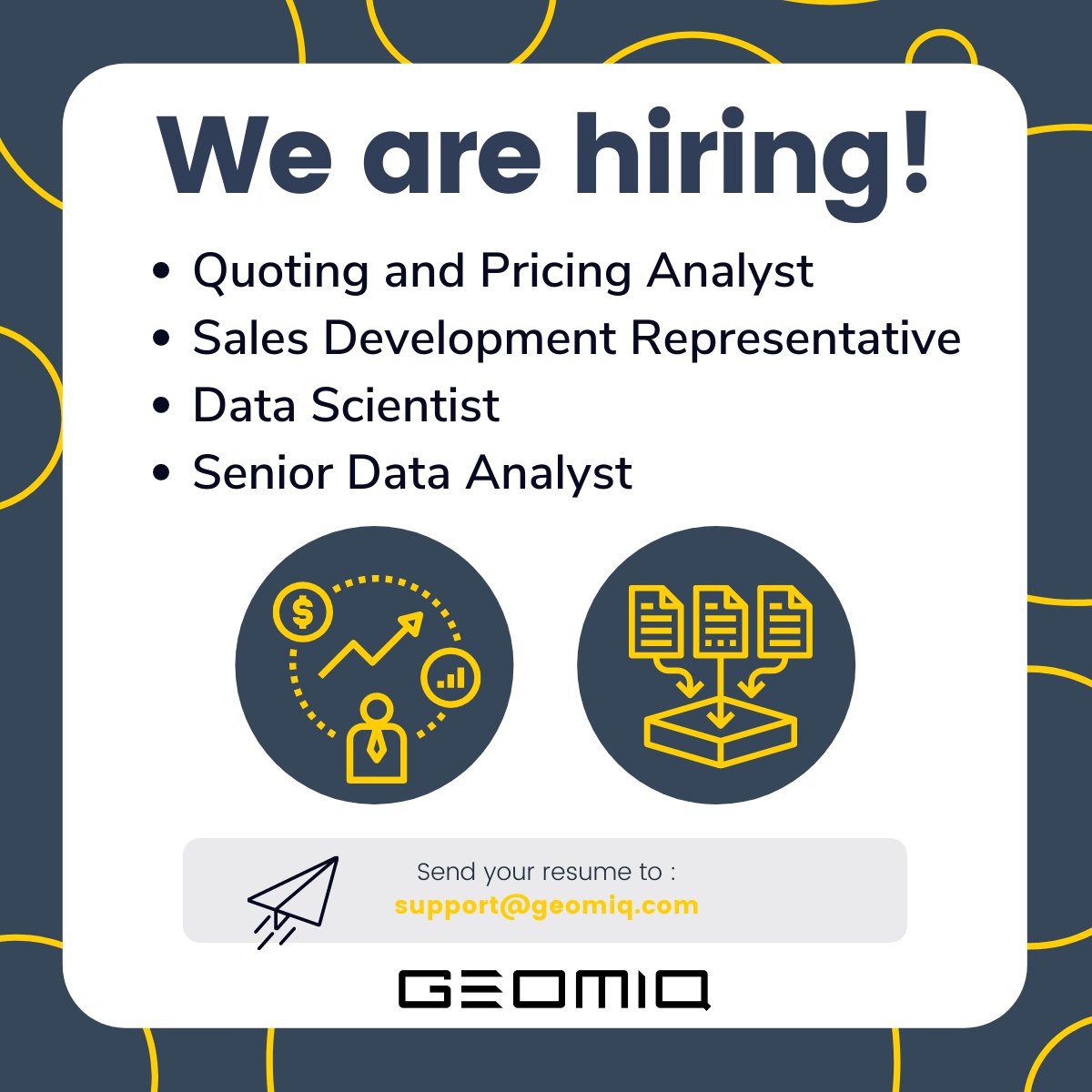 Looking for an opportunity to challenge yourself to grow in a tech startup? Why not explore open roles at Geomiq ➡ bit.ly/3upXdE7

#startup #techjobs #wearehiring #startupjobs