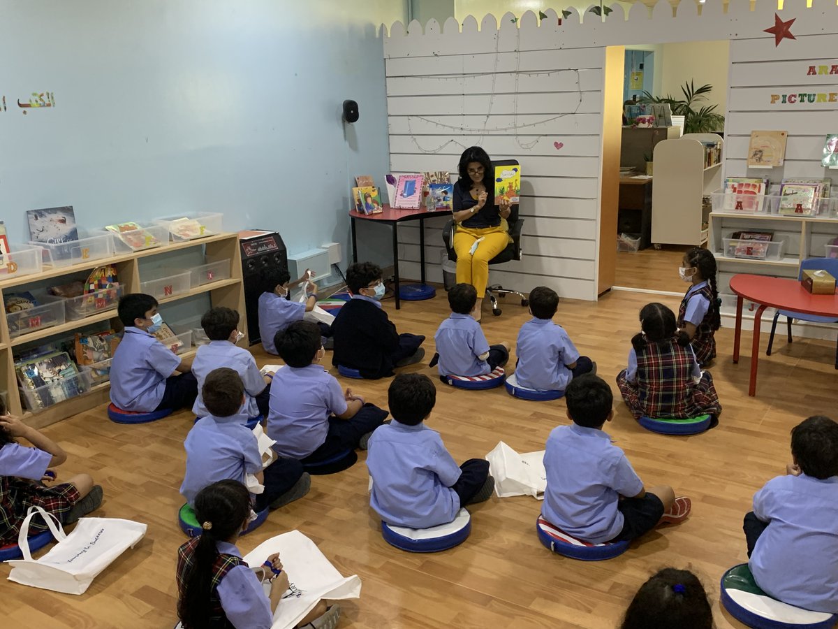 AIS_SchLibrary's tweet photo. Grade 2H having storytime with our librarian Ms. Nawal. #AISSchLibrary #AISGrade2 #AISPrimarySch https://t.co/LjHB7sTJdm