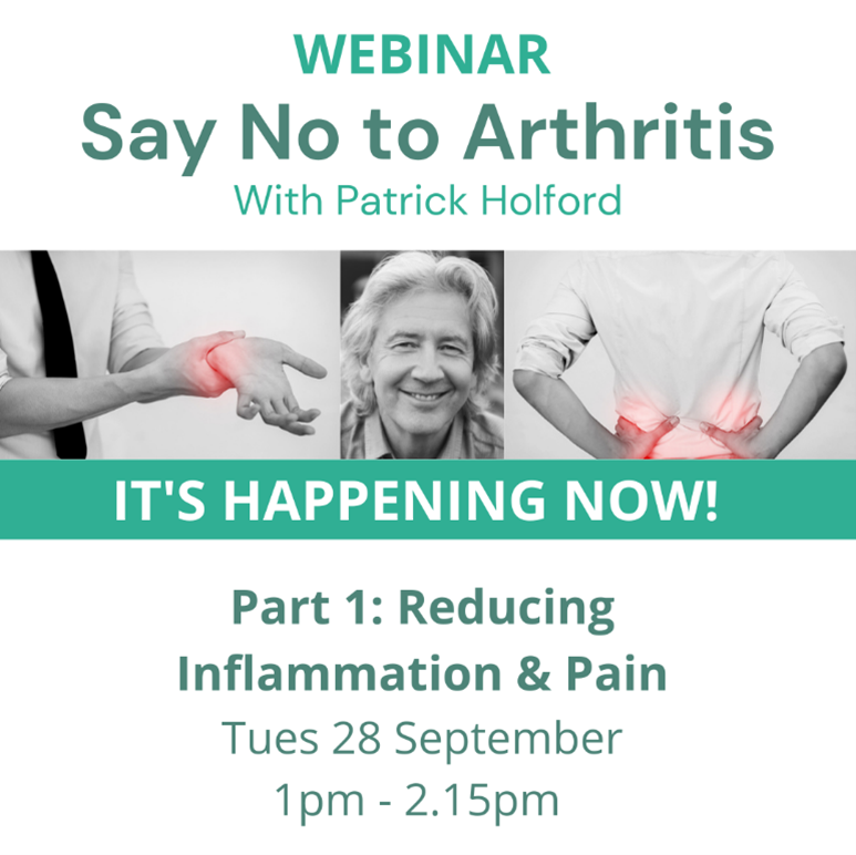 We are starting part 1 of my arthritis webinar series in 30 minutes! Don’t miss out! There is still time to get your place, but hurry, there are only a few left - ow.ly/2wCF50G5heU