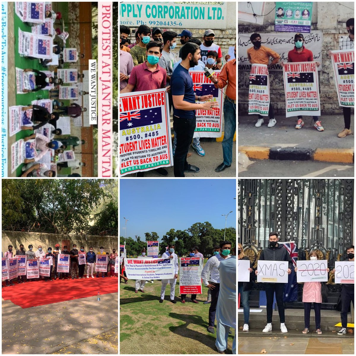 usmiqs's tweet photo. Picture 1, Protests in Dehli, Jantar Mantar, Lahore, London &amp; Islamabad for #LetUsBackToAus Picture 2, refugees already in Australia. We support refugees ✊ but we need  attention &amp; help as well. @SBS @ABCaustralia @hrw @TuckerCarlson @tomwconnell @ausgov @POTUS @JustinTrudeau https://t.co/1KerMa4asZ