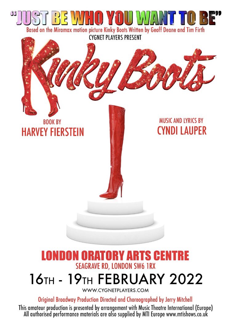 Tonight’s the night! Join us at 8 pm on Zoom to hear more about #kinkyboots. You will get the chance to meet and ask our Production Team your burning questions. 

Zoom details in the audition pack here: bit.ly/3l9vmUu 👠

#musicaltheatre #drag #auditions #diversecasting