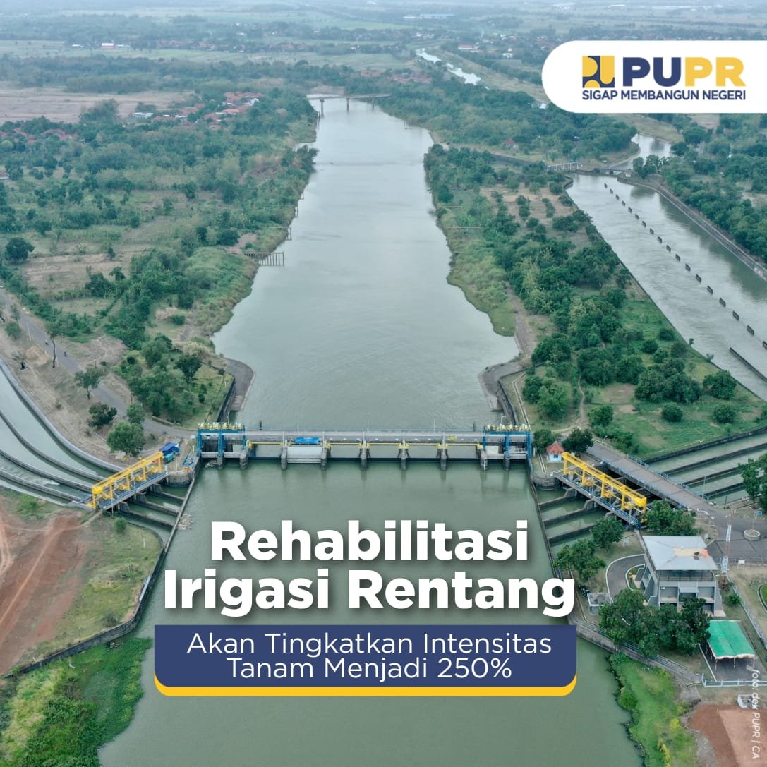 KemenPU's tweet photo. Untuk meningkatkan produktivitas pangan nasional guna mencapai ketahanan pangan, Kementerian PUPR selain membangun jaringan irigasi baru juga terus merehabilitasi jaringan irigasi yang telah ada. 

#SigapMembangunNegeri https://t.co/Rs5msbk78X