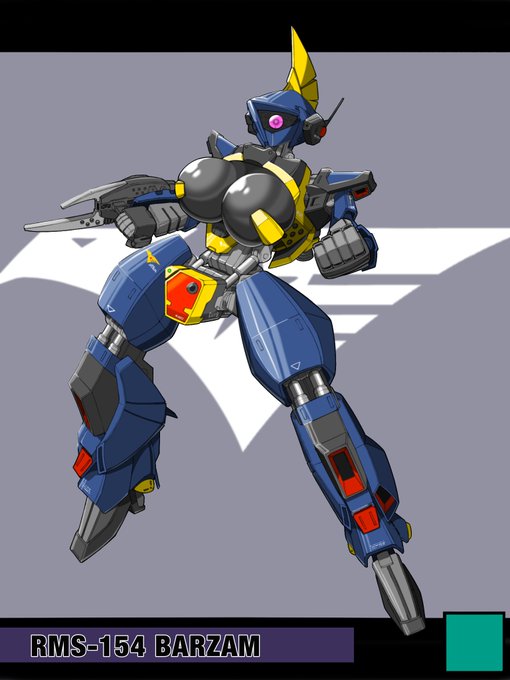 バーザム描きました。ロボ娘(?)は初めてでしたが描いてて楽しかったです😁 