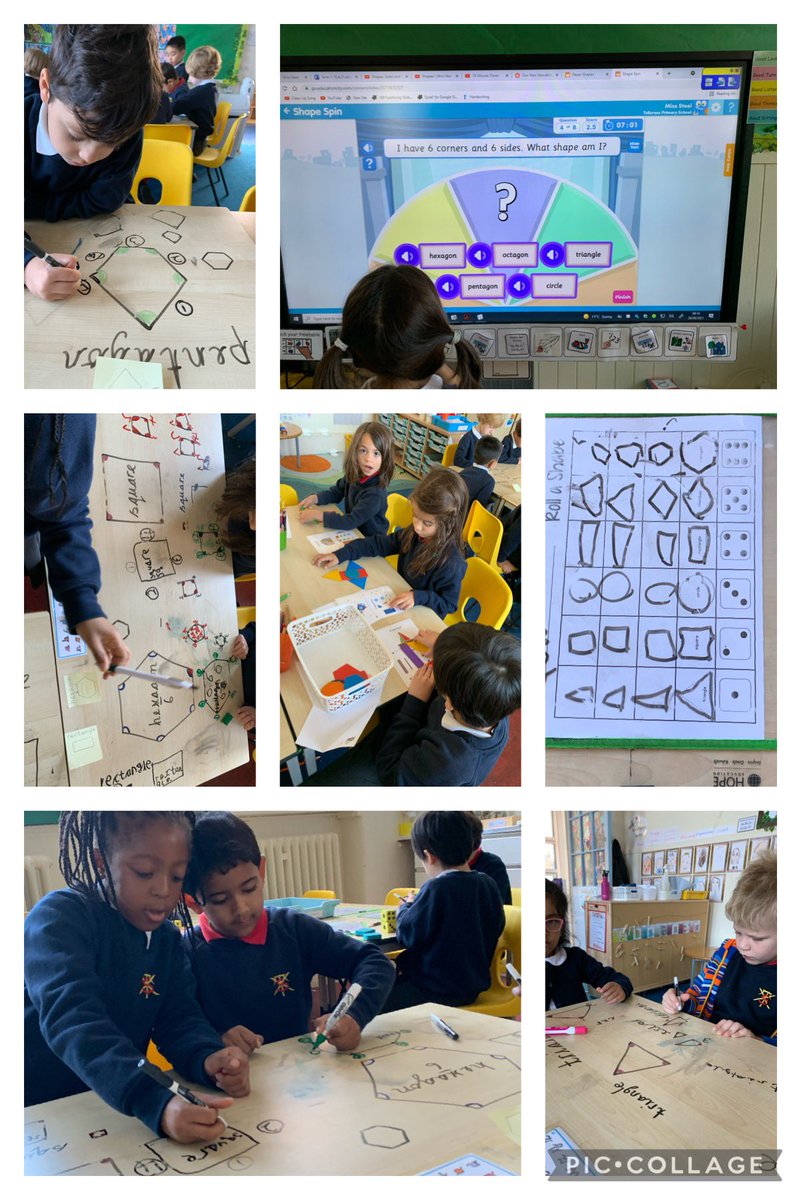 P2 loved exploring how many sides and vertices some 2D shapes have today (they also loved drawing on the tables 😜) #MathsWeekScot #MathsWeekScotland #shape #vertices #sides