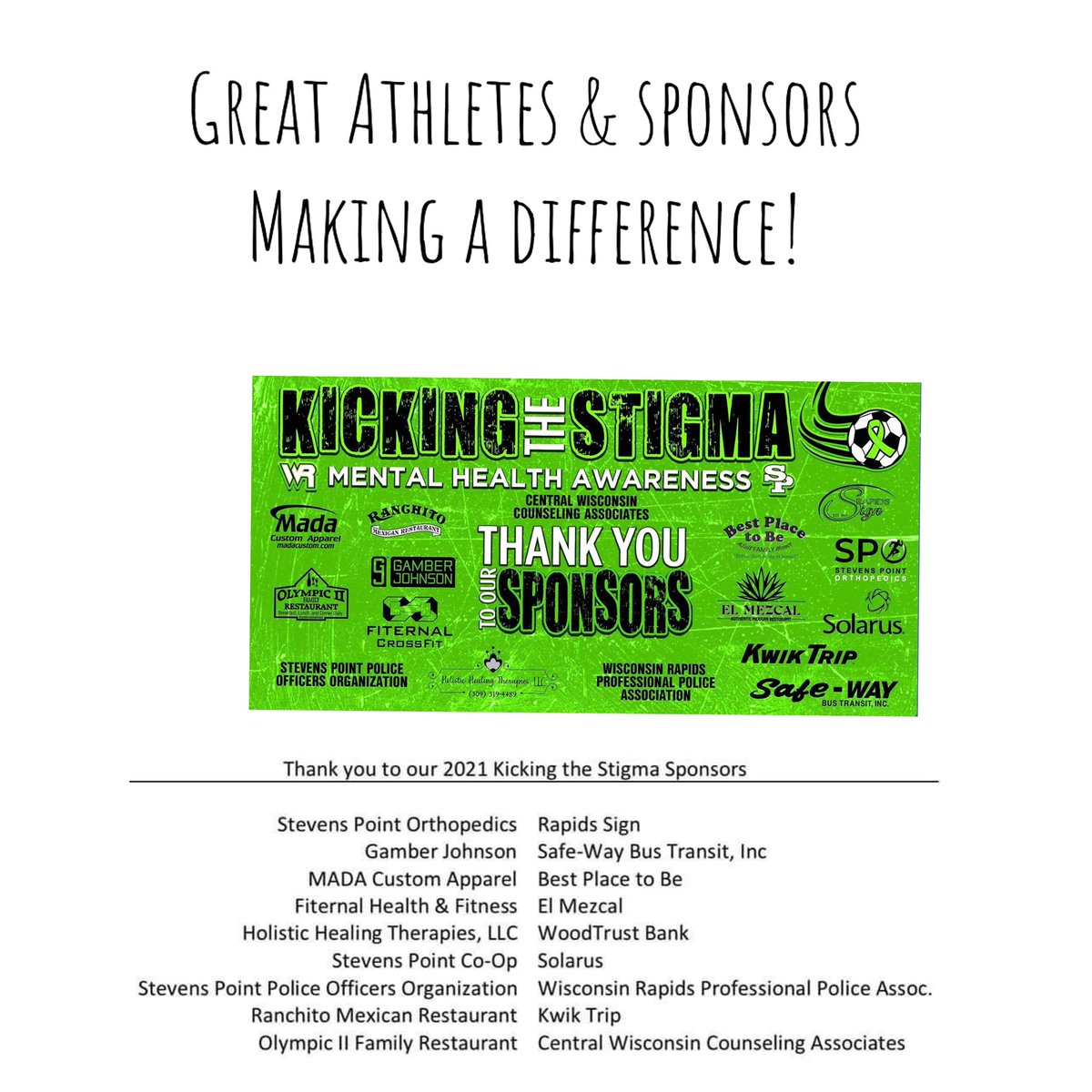WRapidsSoccer's tweet photo. Not only is tonight’s game going to be a great match-up, it’s the Kicking the Stigma game.  
Thank you to the athletes, parents, and sponsors for raising money for Mental Health Awareness.

Buy your tickets now and see you tonight!

https://t.co/9eX1d3HGq2 https://t.co/DWCTvRcMyp