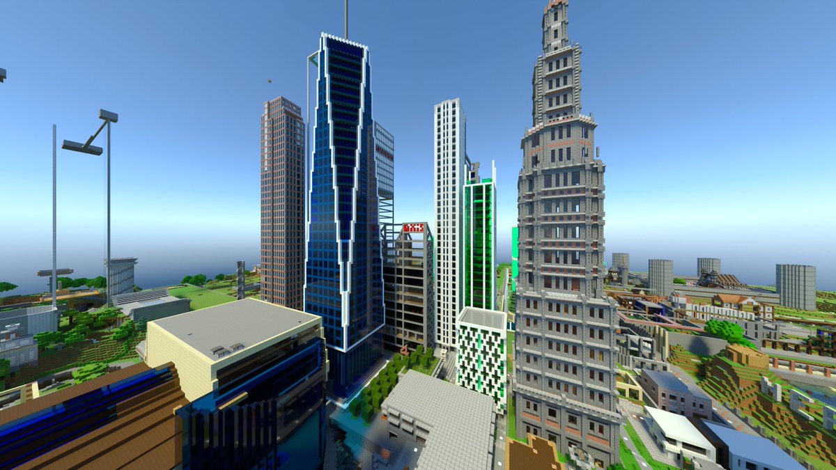NerdCubedStuff's tweet photo. The Danchester financial district, built circa. 2015 entirely in survival!

Available for your viewing pleasure on the Archive Server at https://t.co/Gt5lLm9zNW (/warp danchester).

For more information visit https://t.co/HJtdT5YQjt https://t.co/SXGg8issv7