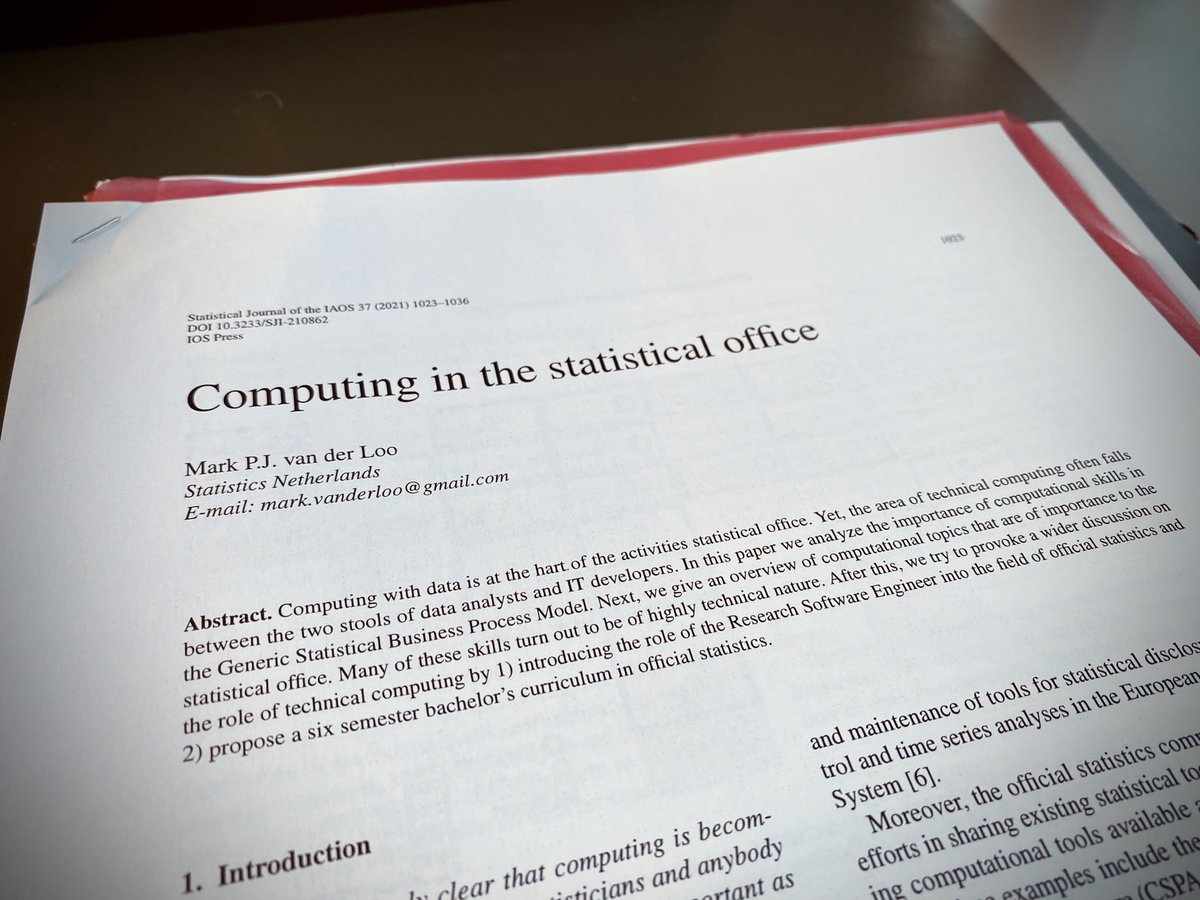 This article by @markvdloo is highly recommended to anyone involved in computing within official statistics. And even more recommended to managers involved in strategic decisions regarding competence building within NSIs