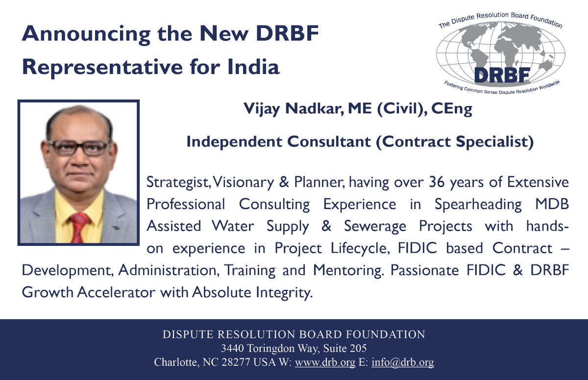 It is an honor to announce our new Country Representative for India, Mr. Vijay Nadkar. Welcome aboard!