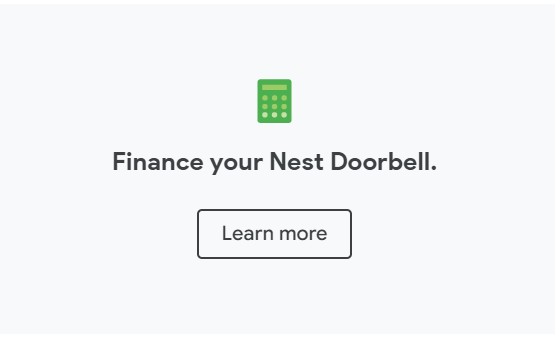 Finance your Doorbell. Finance your Doorbell. People - have we lost our way? #google #nest