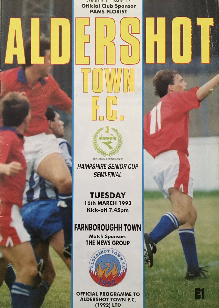 shotsremembered's tweet photo. Once upon a time, Aldershot Town v Farnborough Town in the Hampshire Senior Cup attracted almost 6000 fans to the Rec 

While tonight’s fixture may not quite hit the same heights, the rivalry between Rushmoor’s two senior clubs is one which holds many memories on both sides. https://t.co/LXNMH6tlkl
