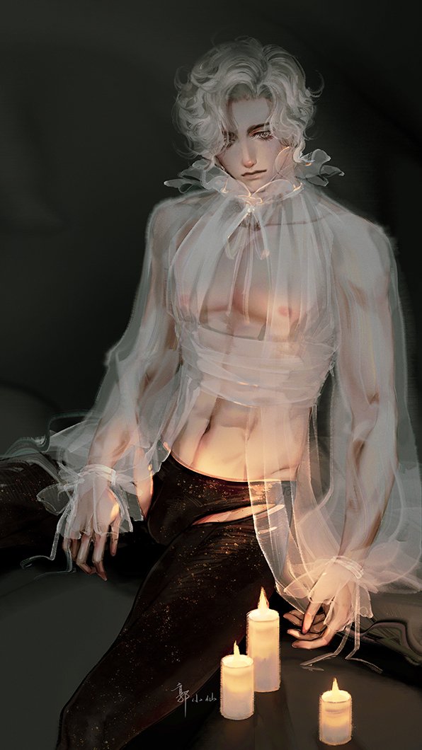 画一个网友家的bjd男娃，衣服是她自己做的😂