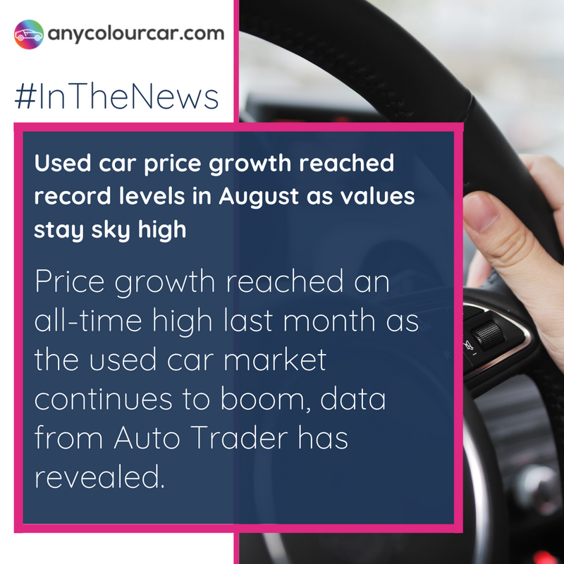 JonSeaman's tweet photo. 📈 The Auto Trader Price Retail Index found that growth reached 17.2 per cent year-on-year in August. Last month also saw the largest single month-on-month increase – up from 14.1 per cent in July.

📖 Continue reading: https://t.co/kHbmF51cJI  

#AnyColourCar https://t.co/TZXqH3eqBc