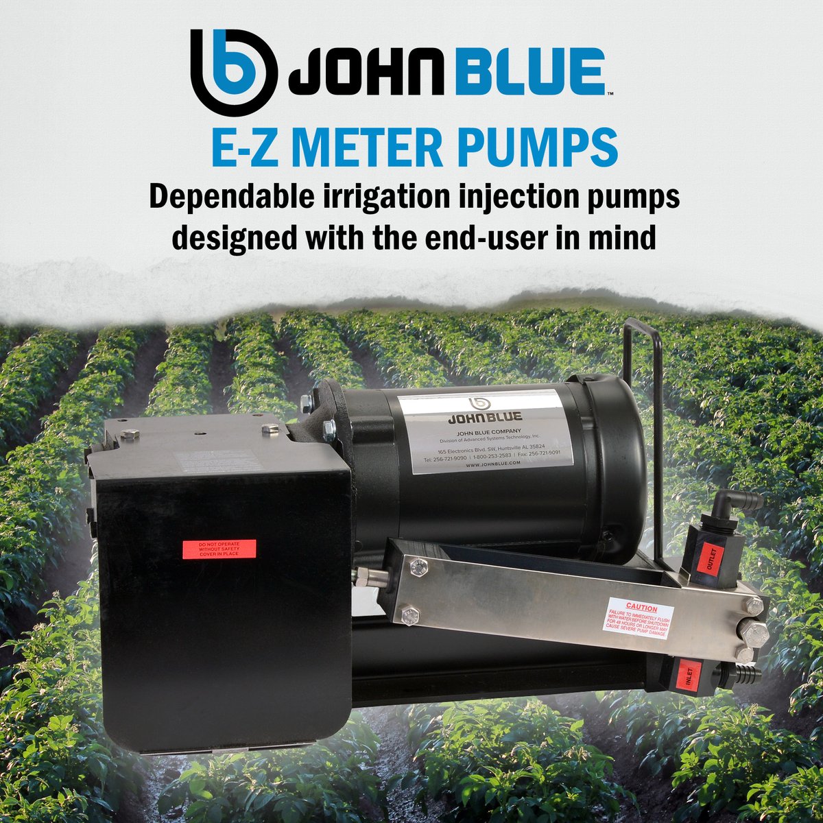 JohnBlueCo's tweet photo. Farmers and producers depend on John Blue irrigation injection pumps for their fertigation and chemigation needs. The lightweight, dependable E-Z Meter with its easy-to-read setting scale make it the perfect choice.
https://t.co/CLWM3j4yij
#johnblue #e-zmeter #injectionpump https://t.co/FYwFSsRWJH