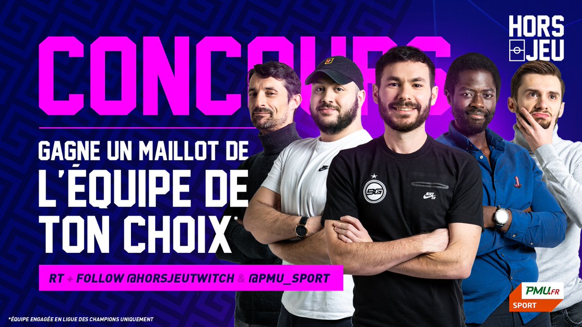 UneDeuxTV's tweet photo. 🚨 Champions League day 🏆

A l'occasion de la J2 de la Ligue des champions, avec @PMU_Sport, on vous fait gagner le maillot de votre choix 💥! 

▶️ RT &amp; Follow @HorsJeuTwitch @PMU_Sport 

Bonne journée la team ⚽️ ! https://t.co/Xcg4emhimQ