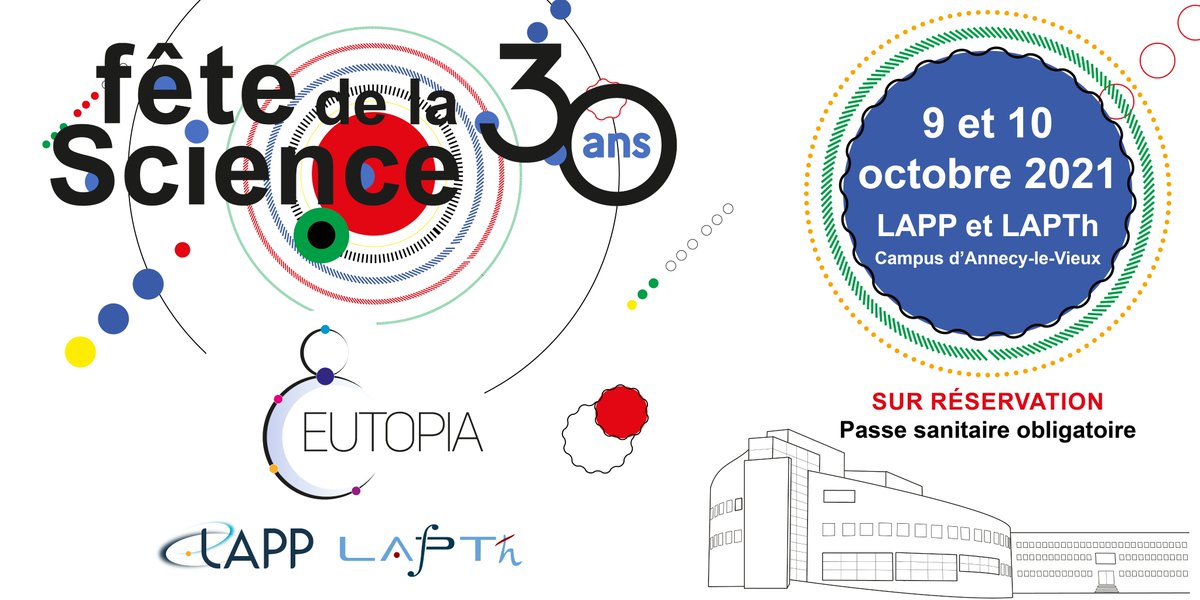 Laboratoire d’Annecy de Physique des Particules (@lappcnrs) on Twitter photo La Fête de la Science est de retour au <a href="/LAPPCNRS/">Laboratoire d’Annecy de Physique des Particules</a> et <a href="/LAPTh/">LAPTh</a> !
👉 Infos et inscriptions sur le site d'<a href="/AnnecyEutopia/">Espace Découvertes EUTOPIA - Annecy</a> : eutopia-annecy.in2p3.fr
📆 Au programme en octobre : visites, conférences, expos, projections...
<a href="/CnrsAlpes/">CNRS Alpes</a> <a href="/Univ_Savoie/">UnivSavoieMontBlanc</a> #FDS2021 <a href="/CERN_FR/">CERN en français</a> @IN2P3_CNRS La Fête de la Science est de retour au <a href="/LAPPCNRS/">Laboratoire d’Annecy de Physique des Particules</a> et <a href="/LAPTh/">LAPTh</a> !
👉 Infos et inscriptions sur le site d'<a href="/AnnecyEutopia/">Espace Découvertes EUTOPIA - Annecy</a> : eutopia-annecy.in2p3.fr
📆 Au programme en octobre : visites, conférences, expos, projections...
<a href="/CnrsAlpes/">CNRS Alpes</a> <a href="/Univ_Savoie/">UnivSavoieMontBlanc</a> #FDS2021 <a href="/CERN_FR/">CERN en français</a> @IN2P3_CNRS