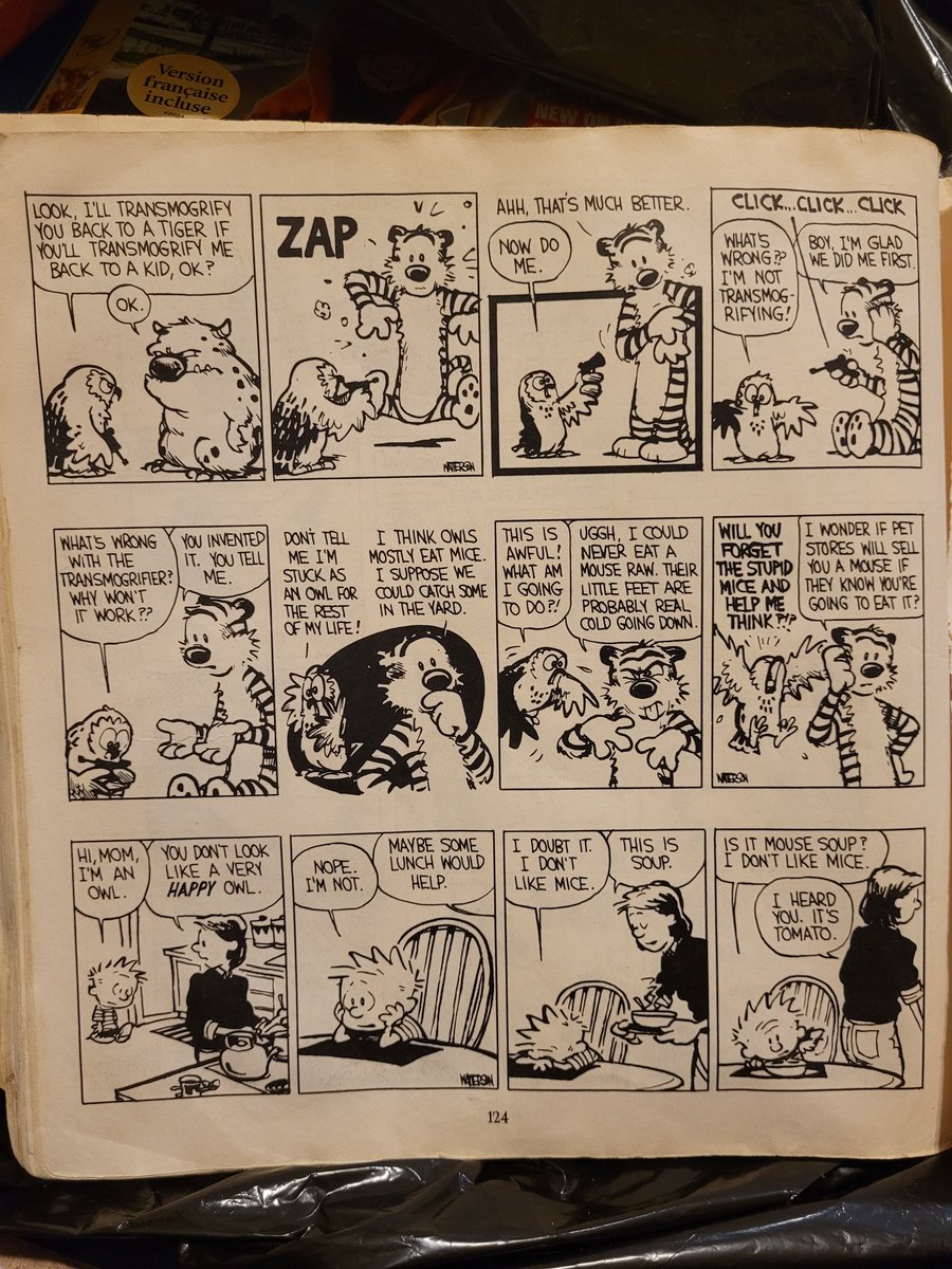 CassidyTheCivet's tweet photo. For #tftuesday have a nice Calvin and Hobbes comic I found while cleaning. This is such an underrated tf aesthetic and definitely something I remember reading in school. Also a #ThrowBackToSchool https://t.co/gZZn5zeBj8