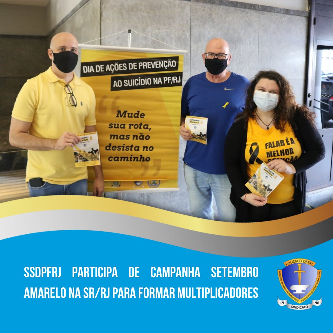 RJSSDPF's tweet image. SSDPFRJ participa de Campanha Setembro Amarelo na SR/RJ para formar multiplicadores

Leia mais em bit.ly/39IaxtY