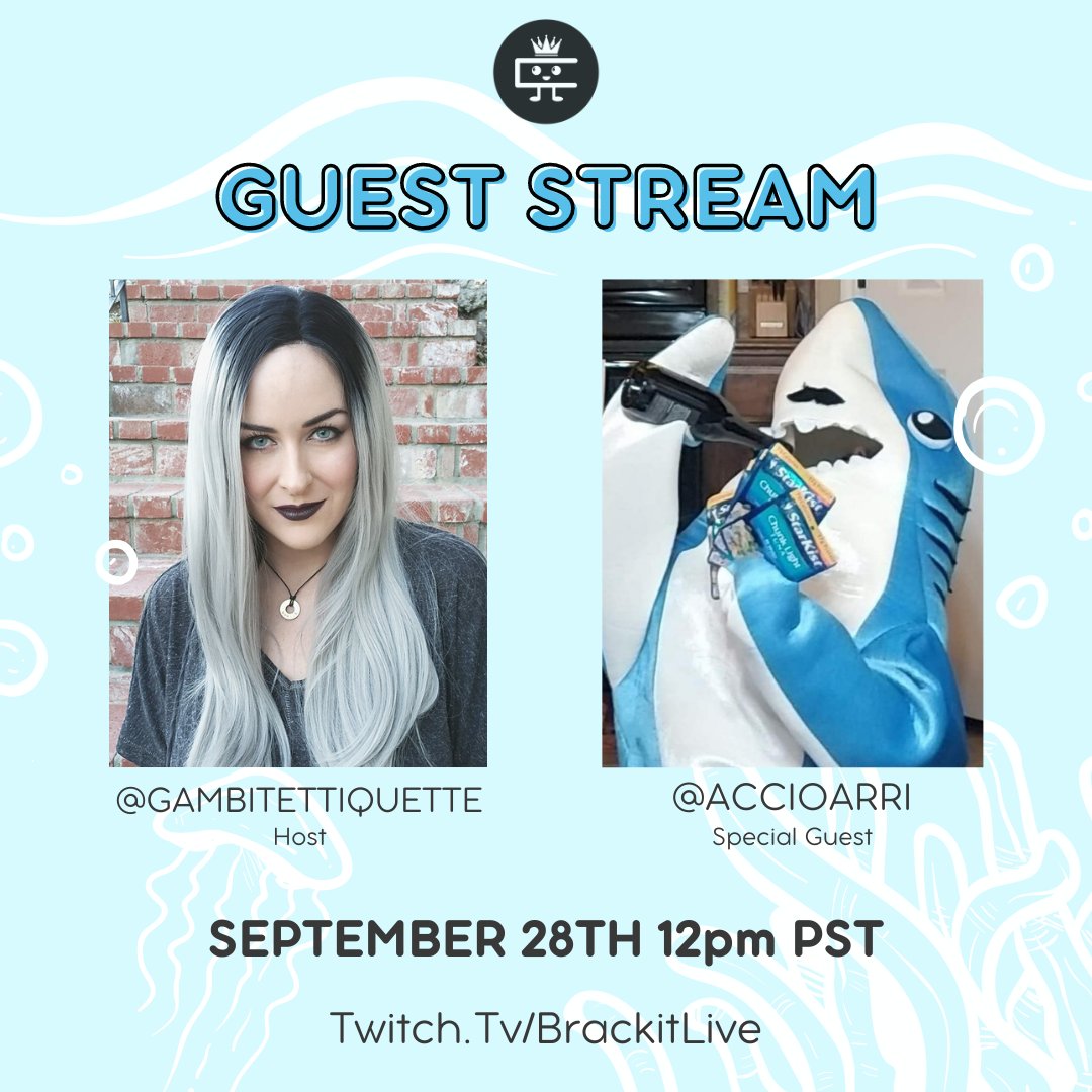 Brackit_'s tweet photo. 🦈 Today at 12pm PST AccioArri will be gracing us with her sharky presence on Brackit Live! 🦈 https://t.co/vyGaGkGX6u
#SharkLover #TwitchStreamer #GuestStream https://t.co/NFftv8gZVv