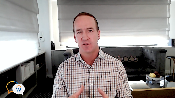 WorkdayEvents's tweet photo. “I think people assume because you're the quarterback or you're the president or you're the CEO or you're the manager, that you automatically are a leader, and the truth is you have to earn that mantle of leadership,” shares Peyton Manning. #WDAYConversations https://t.co/MhMeCUkluL