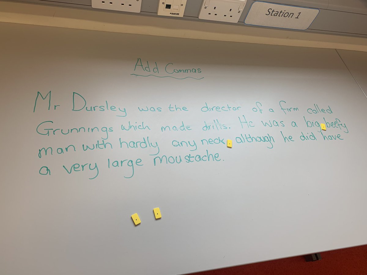 MsGMills1's tweet photo. Today, my literacy groups were revising the use of commas, adjectives, building grammatically correct sentences and writing detailed sentences on a topic!
A lovely carousel activity - and they got to write on the table! #ATeachersLife #EngageEnglish #SPaG https://t.co/EwAnv6QbOS