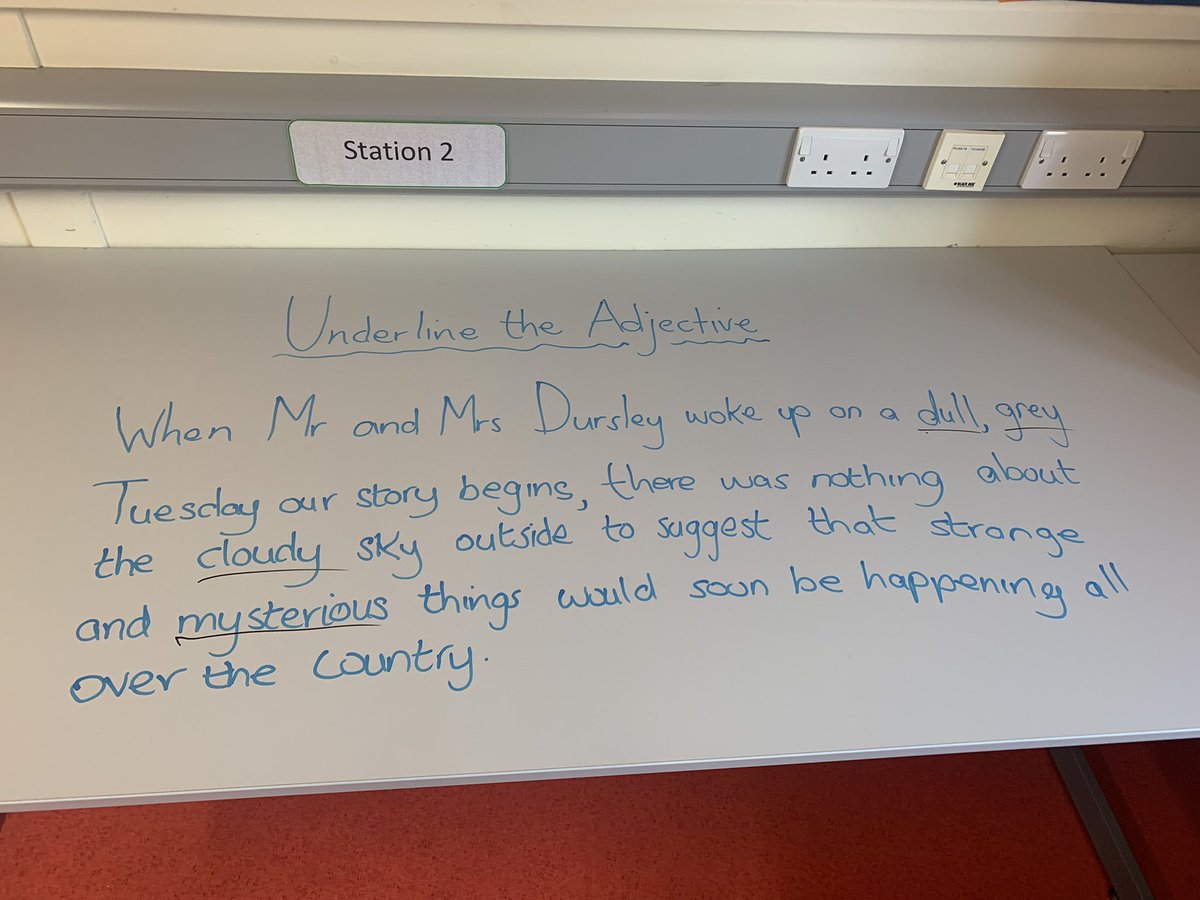 MsGMills1's tweet photo. Today, my literacy groups were revising the use of commas, adjectives, building grammatically correct sentences and writing detailed sentences on a topic!
A lovely carousel activity - and they got to write on the table! #ATeachersLife #EngageEnglish #SPaG https://t.co/EwAnv6QbOS