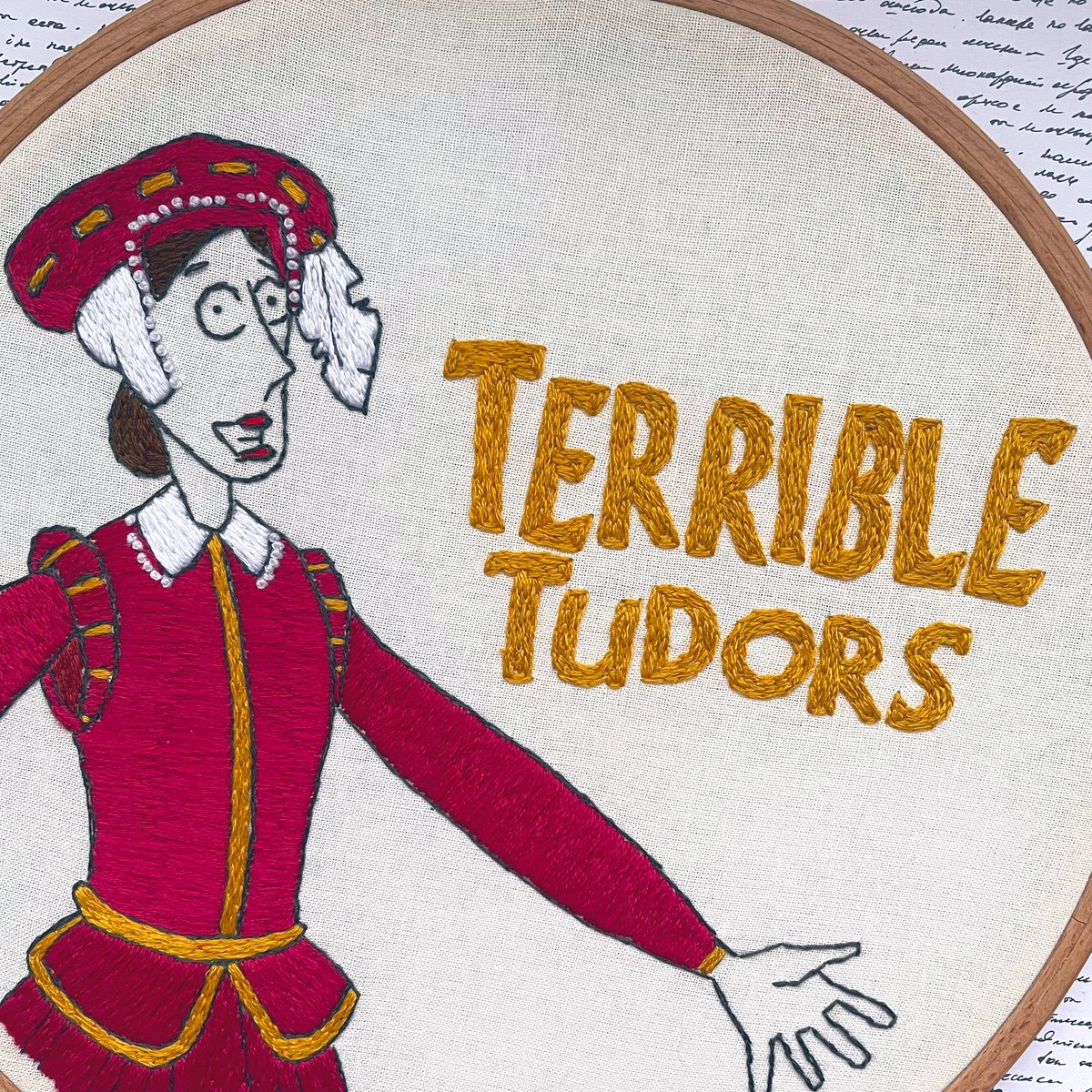 So much of my childhood was spent reading these books, and so much of my teenage years and adulthood has been spent watching the show too, so of course I had to commit my love for #HorribleHistories to thread! This lovely Tudor lady will be available on my shop soon 🧵❤️