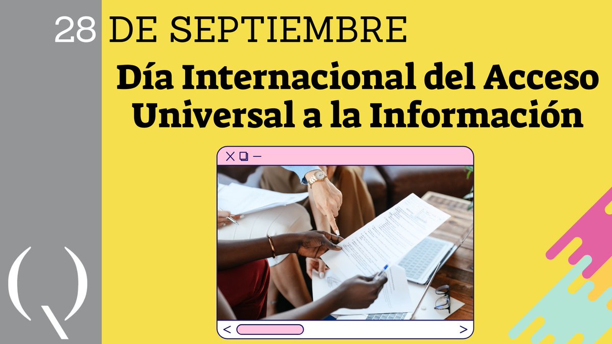 revistaassequor's tweet photo. ¡Feliz Día Internacional del Acceso Universal a la Información!
¿Sabías que el acceso a la información es un derecho de todxs? 
Si quieres saber un poco más, visita nuestro Facebook e Instagram... ¡Y accede a más datos sobre este día!
#diainternacionaldelaccesoalainformacion https://t.co/vZX42uQm89
