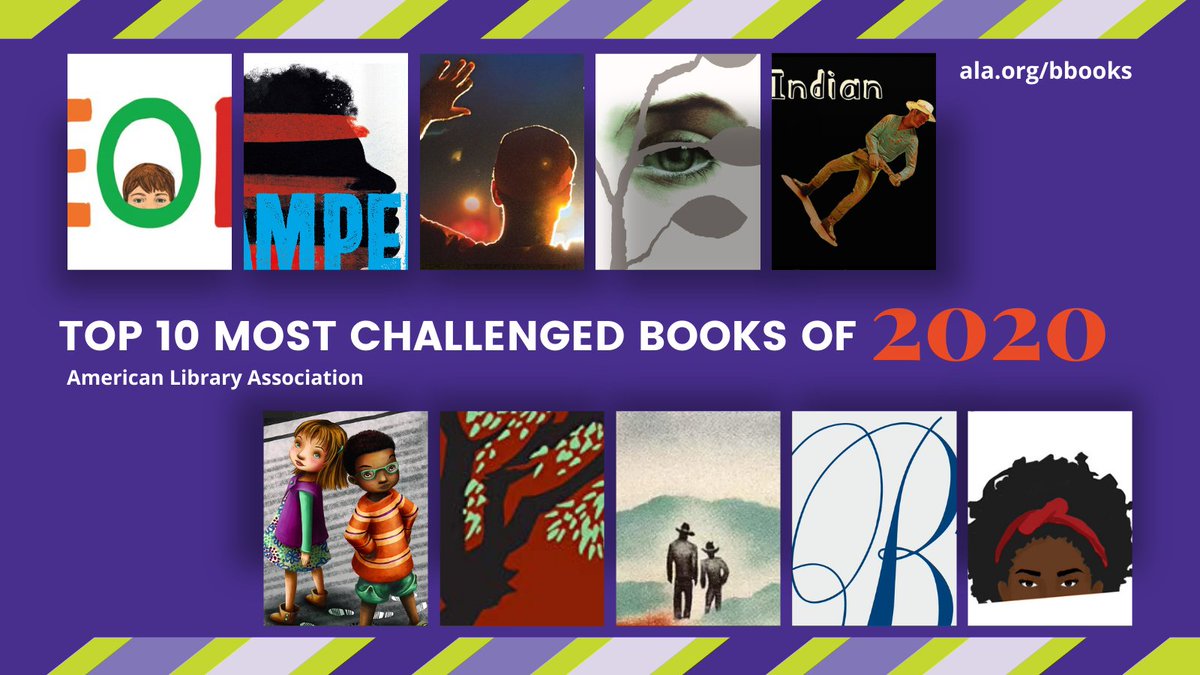 DCLBuzz's tweet photo. The ALA has compiled a list of the top 10 most challenged books of 2020.  You can see which ones Delta Library has available here: https://t.co/cRaM3zEekf https://t.co/AAC9GFLiJy