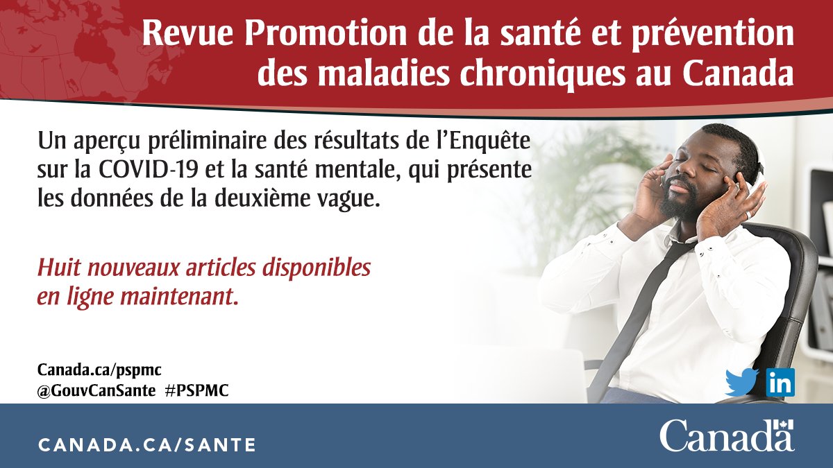 GouvCanSante's tweet photo. La revue #PSPMC publie une collection spéciale concernant les effets de la #COVID19 sur la santé mentale des Canadiens. Elle comprend une étude récente sur la consommation d’alcool et de cannabis pendant la pandémie.
Lisez l’étude complète : https://t.co/ev6jhi6O9q https://t.co/G0ToJW2qeT