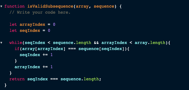 Day #35 of #100DaysOfCode

LeetCode_EASY_Q2: Validate Subsequence

Solution: git.io/Jzx1N

Check out the repo for other DS Solutions.
github.com/zac24/JS_DS

#javascript #DEVCommunity #pdwivediDSA #coding