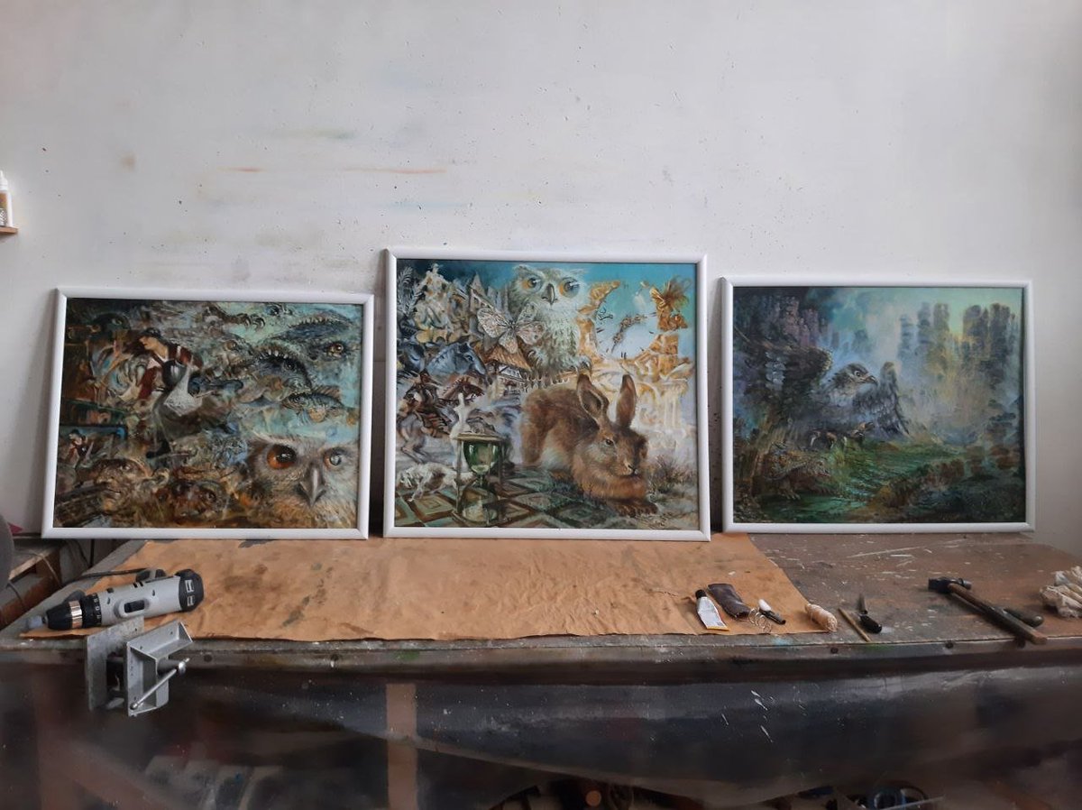 Ivlev_Ilya's tweet photo. Today I went to @IgorIvanyukart workshop with @TenySerg and afterwards went to the Pskov Art Salon 🤙
Everyone said hello to the Metaverse 😆👋

#Painting #NFTCommmunity #Foundation #NFT https://t.co/LvGsvY859s