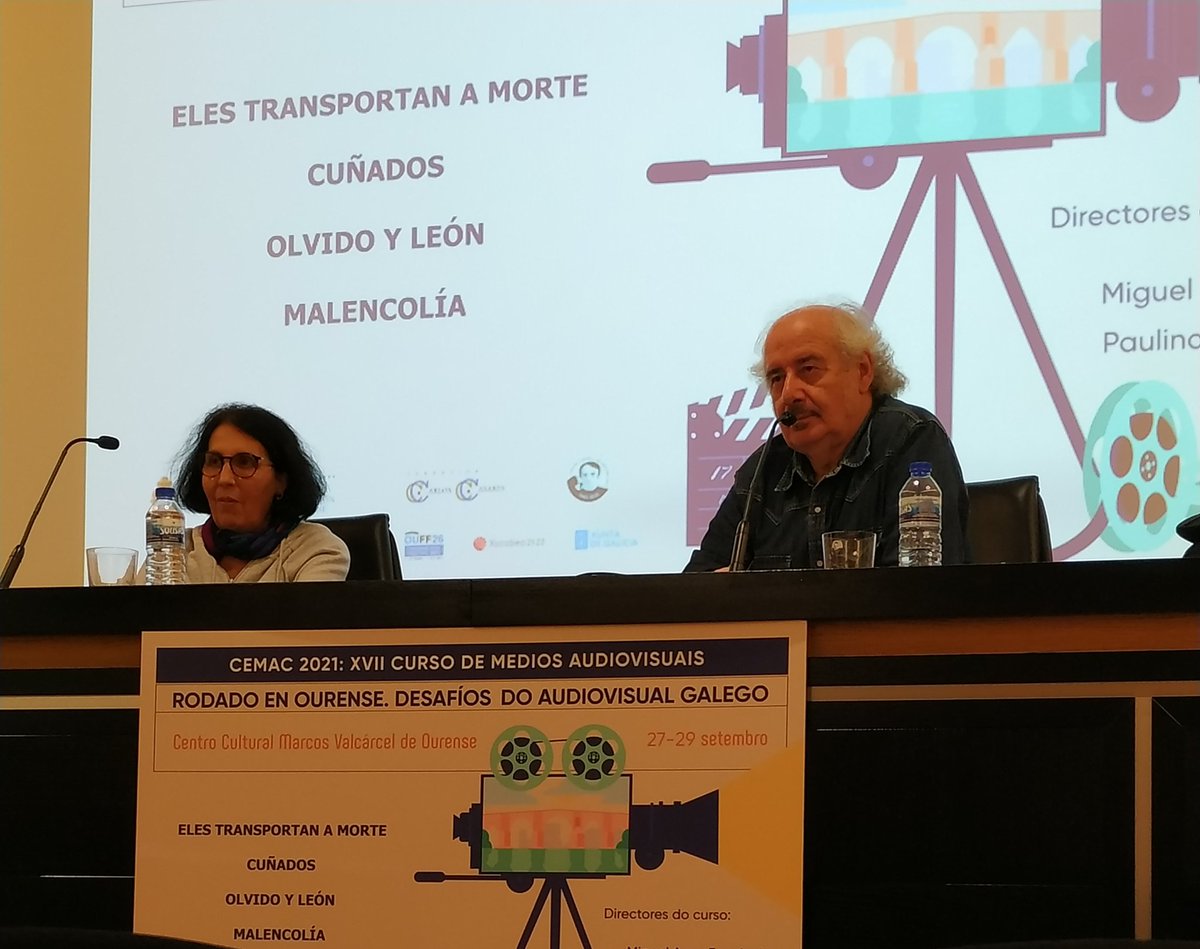 curso_CeMAC's tweet photo. Xavier Bermúdez: «León ten un destino asegurado con tal de estar xunto a Olvido, pero o dela está aberto, non está asegurado nin co desenlace da película».
@CampusOurense @uvigo #ourense #audiovisualgalego #rodadoenourense
#CeMAC2021 @DeputacionOU #talentofcsc #campusourense https://t.co/wH24pbbGVp