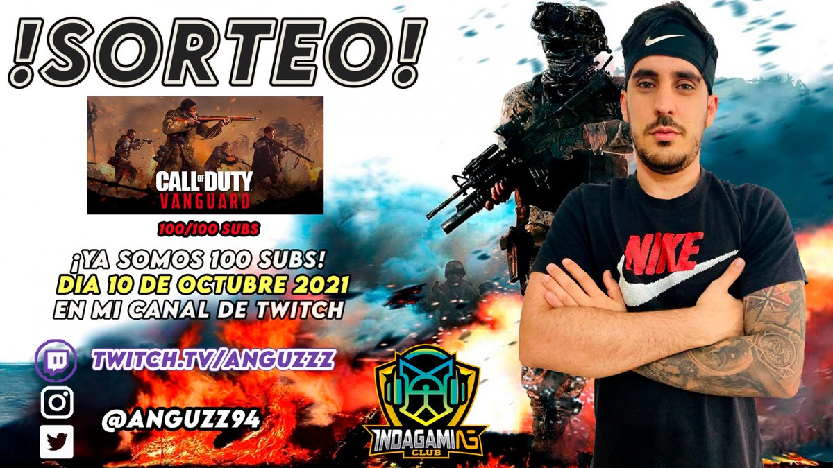 anguz94's tweet photo. ⚡️CONSEGUIDO⚡️

¡Ya tenemos el objetivo🎯para el sorteo de Call of Duty Vanguard🔫!

Ya somos➕de 1⃣0⃣0⃣subs, así que el día 10 de Octubre📆lo sortearemos!🎁

¡Aun estas a tiempo!⌛️

Entra a Twitch y subscribite!✅

https://t.co/QTtNTLkOOu https://t.co/YY6spCA9el