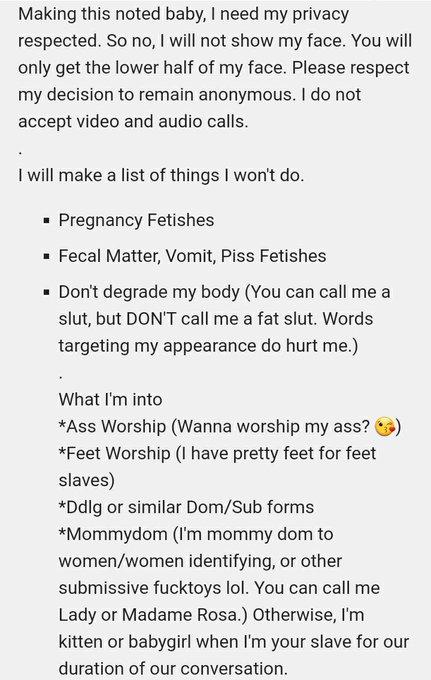 Further details about my snap. Don't be afraid add me! 💕🌷 . Link in bio for more content!🌷 . #bdsm #kinky<a href="/tag/bdsm"class="tags"><span>#bdsm</span></a><a href="/tag/kinky"class="tags"><span>#kinky</span></a><a href="/tag/bondage"class="tags"><span>#bondage</span></a><a href="/tag/adultwork"class="tags"><span>#adultwork</span></a><a href="/tag/slut"class="tags"><span>#slut</span></a><a href="/tag/littleslut"class="tags"><span>#littleslut</span></a>