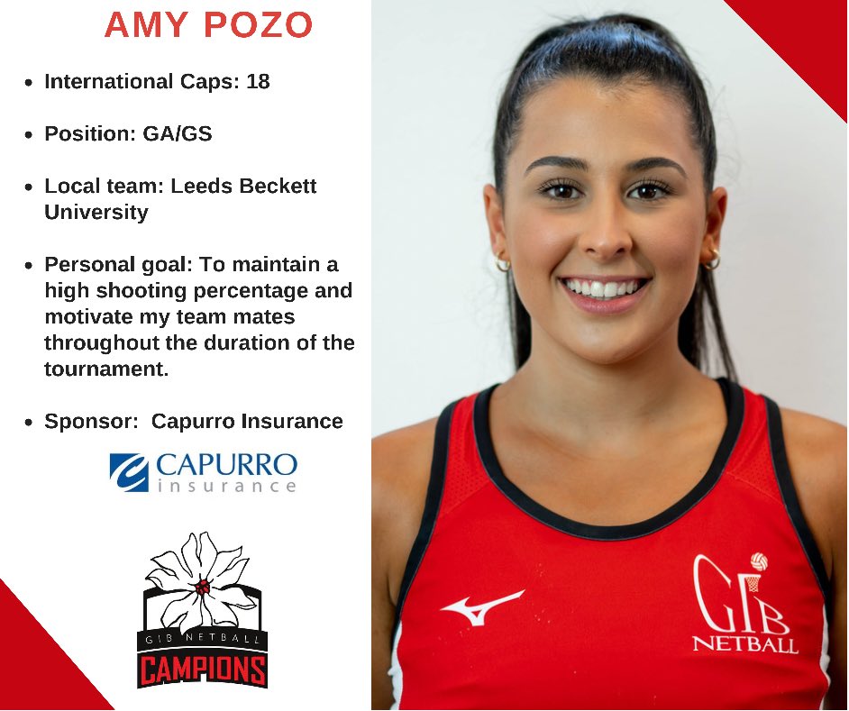 Amy Pozo 🇬🇮 18 International Caps 🏐 Sponsor: Capurro Insurance Photography: @noellelaguea #StrongerTogether ❤️🤍 #campions #europenetball #internationalnetball #netball #competition