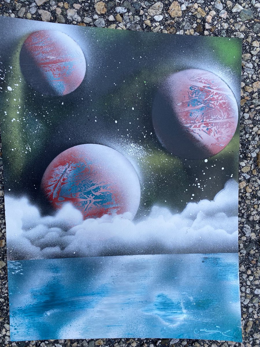 jaimee2015's tweet photo. Did the first painting over the weekend. Then taught some co-workers how’s it’s done after school yesterday in the second picture. Maybe one day soon they’ll try it out! https://t.co/P1YAibJ70S