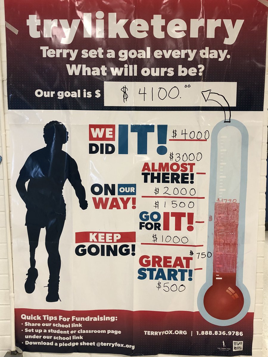 This Wednesday, September 29th, all of Worsley will be participating in the National School Terry Fox Run! We are halfway to fulfilling our fundraising goal for this year! Please continue to donate through our school fundraising link: terryfox.ca/WorsleyESWasag… I