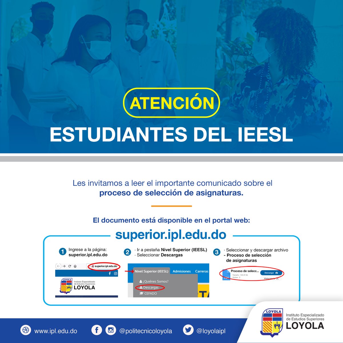loyolaipl's tweet photo. Atención estudiantes del #IEESL https://t.co/gd4RbIn9CW