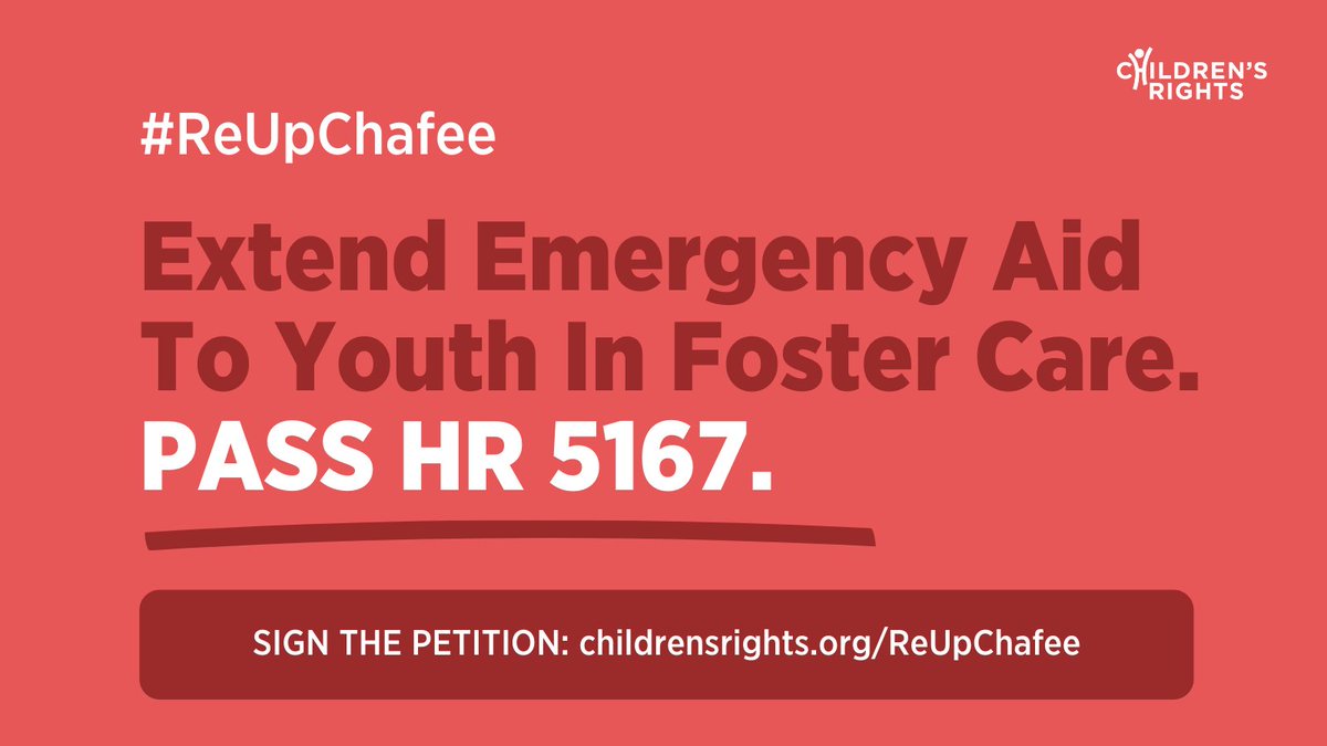 On Friday, 20,000 youth will abruptly exit care &amp; support for housing, food, healthcare, &amp; other basic needs will expire. Call on Congress to pass HR 5167 and extend emergency aid to youth in #fostercare rebrand.ly/8gkdr9o
#NoAgingOut #PandemicRelief4FosterYouth  #ReUpChafee