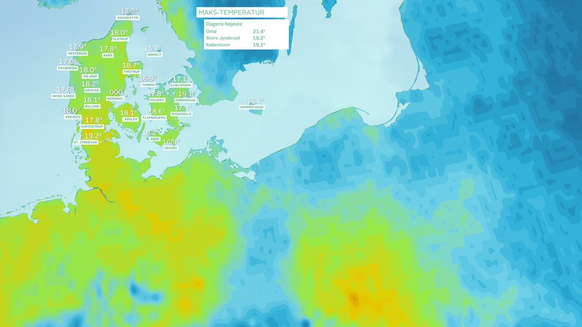 Så kom der endnu en Løvfaldssommerdag, hvor temperaturen Omø Nåede 21,4 grader. Det er 4 dag i træk at vi når temperatuere over 20 grader. September har vist sig fra sin lune side  #løvfaldssommer #løvfaldssommerdag #tv2vejret #temperatur