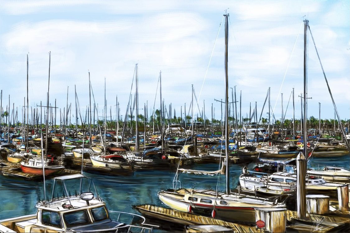 YandaahPanda's tweet photo. Can you imagine how to see?@imaginehow2see #sealbeach #longbeach #marina #igbeach #inmarina #doyouseewhatisee #beachlife #sailing #sailboats #oneofakind #artists #digitalartists #digitalart #naval #NavalGroup #navalbase https://t.co/45ngT5isqj
