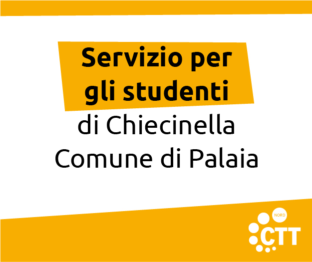 #Pisa - A decorrere da lunedì 27 settembre, è stato istituito il nuovo servizio TPL che collega la frazione di Chiecinella con Palaia e Pontedera pisa.cttnord.it/News/novita-ne…