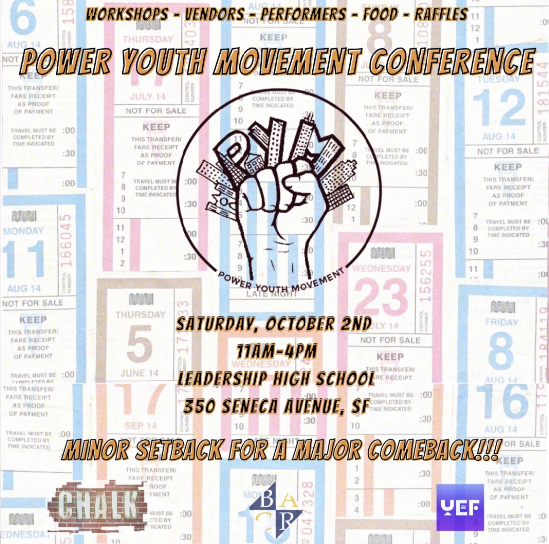 pymconference's tweet photo. PYM is happening this upcoming Saturday, October 2nd at Leadership High School in San Francisco, CA. Register now!! Link is in our bio! https://t.co/qcPq14ffQx
