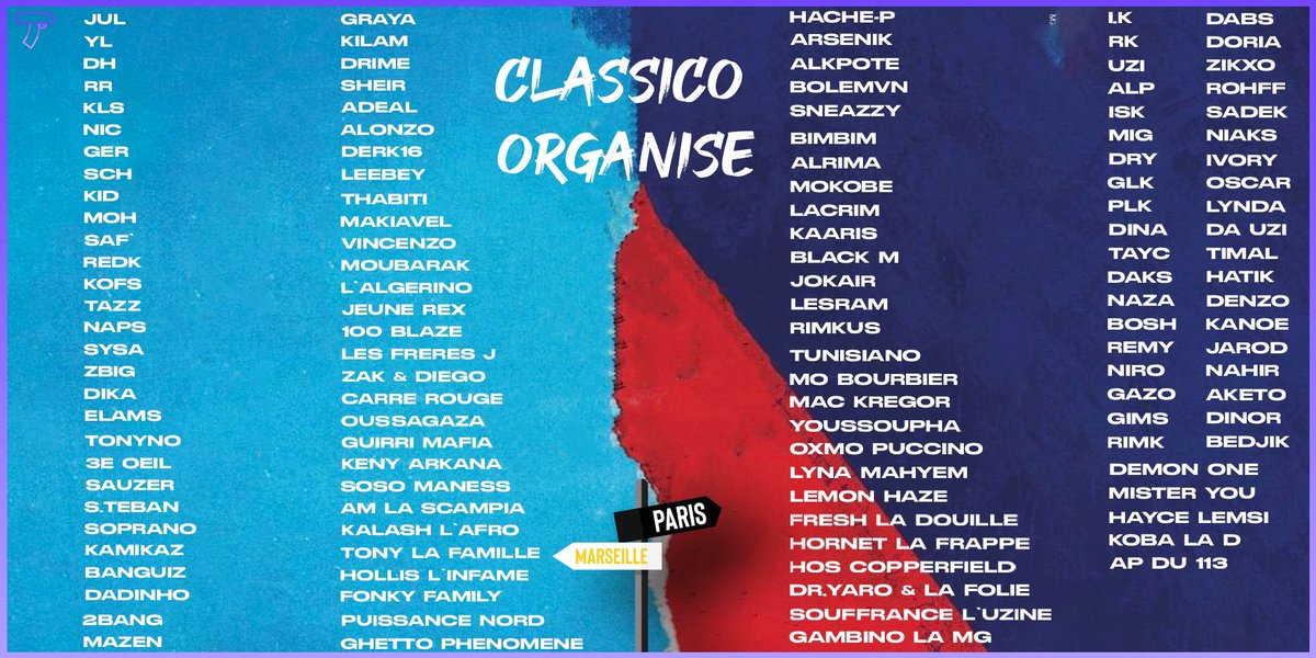 NostraFR_'s tweet photo. 🚨 La liste des rappeurs présent sur « CLASSICO ORGANISÉ » !

Quel feat attendez vous le plus ? 🤔 https://t.co/0Ejy6TzXah